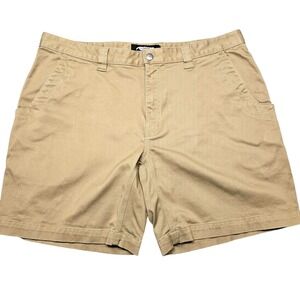 Mountain Khakis Shorts Mens 38 Beige Chino Classic Fit Cotton Stretch 8in